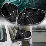 2 X REAL CARBON FIBER SIDE VIEW MIRROR COVER CAP FIT INFINITI Q50 Q60 Q70 QX30
