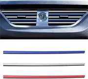 PLAFOPE Car Accessories Red Electroplate Vent Clip Diffuser 10pcs Air Conditioner Strip for Car