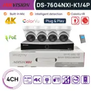 Hikvision 4CH 4K 12MP NVR ColorVu CCTV System 8MP IP Camera Hybrid Light IR MIC
