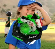 Kid's Tee Ball Glove & Ball 8.5" Franklin My First Glove Air Tech Easy On Green
