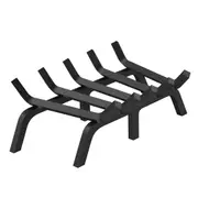 21" Heavy-Duty Steel Fireplace Log Grate with 6 Support Legs