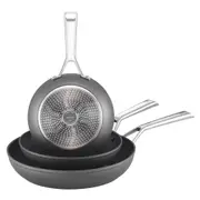 Essteele Per Bellezza Nonstick Open Skillet Triple Pack 20/24/30cm Grey
