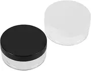 WOFASHPURET 2pcs Portable Plastic Cosmetic Powder Holder with Sifter Refillable Makeup Jar for Sturdy and Stylish Design for Controlled Dispensing Travel Friendly Empty Container