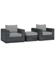 Modway Summon 3-Piece Outdoor Patio Sunbrella Sectional Set