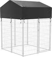BingoPaw Large Dog Kennel Cover Outdoor: Replacement Kennel Cover Waterproof for Dogs Welded Wire Kennels and Runs Crates(Just Cover) M