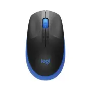 Logitech M190 Full-Size Wireless Mouse - Blue, Comfortable, Contoured design