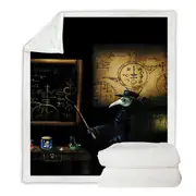 Scary Dark Art The Alchemists Plague Throw Blanket