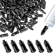 150 Pack Syringe Caps Black Tip Caps Dispensing Needle for Syringes Oral Medicine Bottles Slip On Design