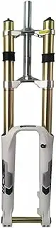 MegLob Mountain Bicycle Suspension Fork, Magnesium Alloy Disc Brake Barrel Front Fork, 26/27.5In Mountain Bike Fork, Travel 170Mm, Bicycle Fork Shock Absorber Front Fork Air Fork