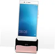 KALLORY USB Micro Docking Charger Station Fast Charge Cradle Stand for Edge Note HTC Rose Gold Portable Compatible