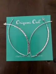 NEW Origami Owl Silver Fish Threader Hoop Earrings