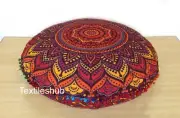 Floor Large Pouf Cushion Cover Bohemian Indian Mandala Throw Pillow Case Round