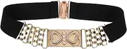 [LIFKOME] Rhinestone Heart Waist Belt for Elastic Dress Strap Fashionable Costume Decor for Parties Daily Wear Comfortable Buckle present for Women