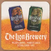 Lion Brewery Inc Beer Coaster Wilkes-Barre PA