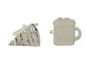 Nordstrom Rack Pizza & Beer Cuff Links *126