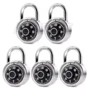 5x Combination Password 50mm Padlock gym locker 3-Dial Safe Code Dormitory Door