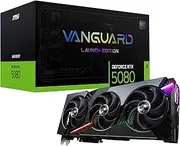 MSI Gaming RTX 5080 16G Vanguard SOC Launch Edition Graphics Card (16GB GDDR7, 256 Bits, Extreme Clock TBD MHz, DisplayPort x 3 2.1a, HDMI 2.1b, NVIDIA Blackwell Architecture)