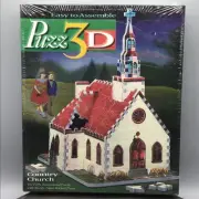 Milton Bradley Puzz-3D Country Church 254 Piece Jigsaw Puzzle 1995 Architecture