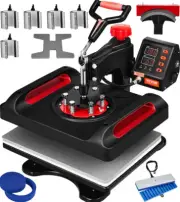 11 in 1 Heat Press Machine 12x15 Inch T Shirt Press Machine 360° Swing Away Digi