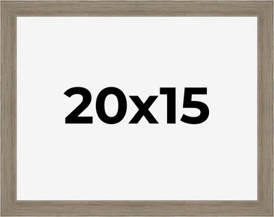 20x15 Frame Gray Barnwood Picture Frame Modern Photo Frame UV Acrylic, Acid Free