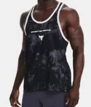 UNDER ARMOUR MENS PROJECT ROCK PRINT MESH TANKTOP SIZE LARGE NWT$50
