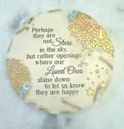 19058 "Stars in the Sky" Light Your Way Memorial Garden Stone, 10-Inch