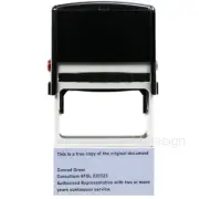 Personalised Self Inking Rubber Stamp Office Business Name 37x75mm LARGE
