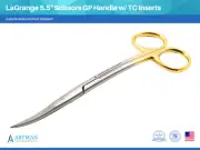 Scissors 5.5" LaGrange Gold Plated Handle with Tungsten Carbide Inserts ARTMAN