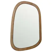 Willow & Silk Asymmetric Square Wood-Framed Hallway/Wall Mirror Home Decor 62cm