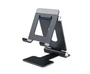 W03 Foldable Portable Metal Mobile Phone Holder 10.5-inch Tablet Multi-angle Adjustable Hollow Heat Dissipation Desktop Stand