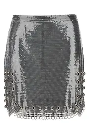 RABANNE Metallic Mesh Skirt