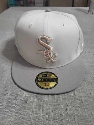 New Era White/Gray Chicago White Sox 2005 World Series Side Patch Peach 7 5/8