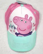 Hasbro Peppa Pig Kid's Baseball Hat Pink White and Mint