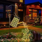 Solar Watering Can with Lights, Retro Metal Hanging Solar Lantern with String Lights, Solar Lanterns Outdoor Waterproof Garden Decor, Star Art Lamp Decorative for Walkway Backyard Patio Lawn Garden