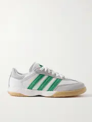 [adidas Originals] adidas Originals - Samba Mn Suede-trimmed Leather Sneakers - White - UK 5 UK 5 White