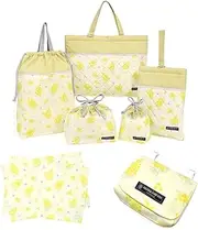 COLORFUL CANDY STYLE NJ202900 Kindergarten Entrance School Entrance 7-Piece Set, Lesson Bag, Shoe Case, Drawstring Bag, Large Drawstring (Lunch Bag), Drawstring (Cup Bag), Placemat, Moving Pockets,