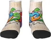 [JBYJBX] Music Style Print Adult Socks Womens Mens Workout Thermal Cozy All-Season Gift Holiday Articles Use