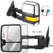 Chrome Tow Mirrors for 03-07 Chevy Silverado Sierra Power Heated Dynamic Signal