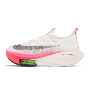 【NIKE 耐吉】慢跑鞋 Zoom Alphafly Next% 女鞋 氣墊 避震 路跑 馬拉松 東奧配色 白 粉(DJ5456-100)