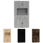 Highboard Black Engineered Wood Sideboard Storage Cabinet Cupboard vidaXL