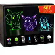 3D Night Lamp with Remote Control,16 Dimmable Led Colors, Night Light Christm...