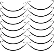 Miayon 24 Pieces Ponytails Hooks Elastic Band Hair Clips Rubber Bands Holder Hair Styling for Women Girls Black