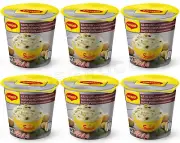 6 MAGGI BACON & CROUTONS Instant Mashed Potato Puree Quick Prep Buckets 53g