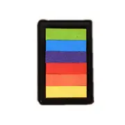 6 colors Safety Non-Toxic Ink Pad Creative Rainbow Inkpad Rubber Stamp Oil Based for Children's Finger Print DIY Art Kids Gift