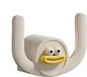 House Slippers Holder - Bathroom Slippers Hanger | Wall-Mount Cartoon Sausage Mouth Shelf, Bathroom Shoe Storage Holder, No-Punch Double Utility Hooks Funny for Toilet Room Kitchen