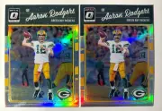 (2 Cards) Lot 2016 Donruss Optic Silver Prizm #36 AARON RODGERS