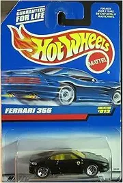 Mattel Hot Wheels 1997 Series 1:64 Scale Die Cast Metal Car # 813 - Black Exotic Sport Coupe Ferrari 355