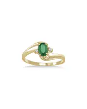 Gem Spark 14K 0.49 ct. tw. Diamond & Emerald Ring