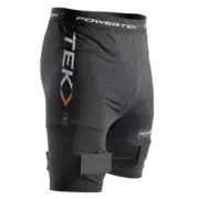 PowerTek Junior Boys Compression Fit Ice Hockey Jock Shorts, Cup & Sock Tabs