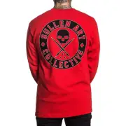 Sullen Art Collective Badge Of Honor Red Long Sleeve Shirt